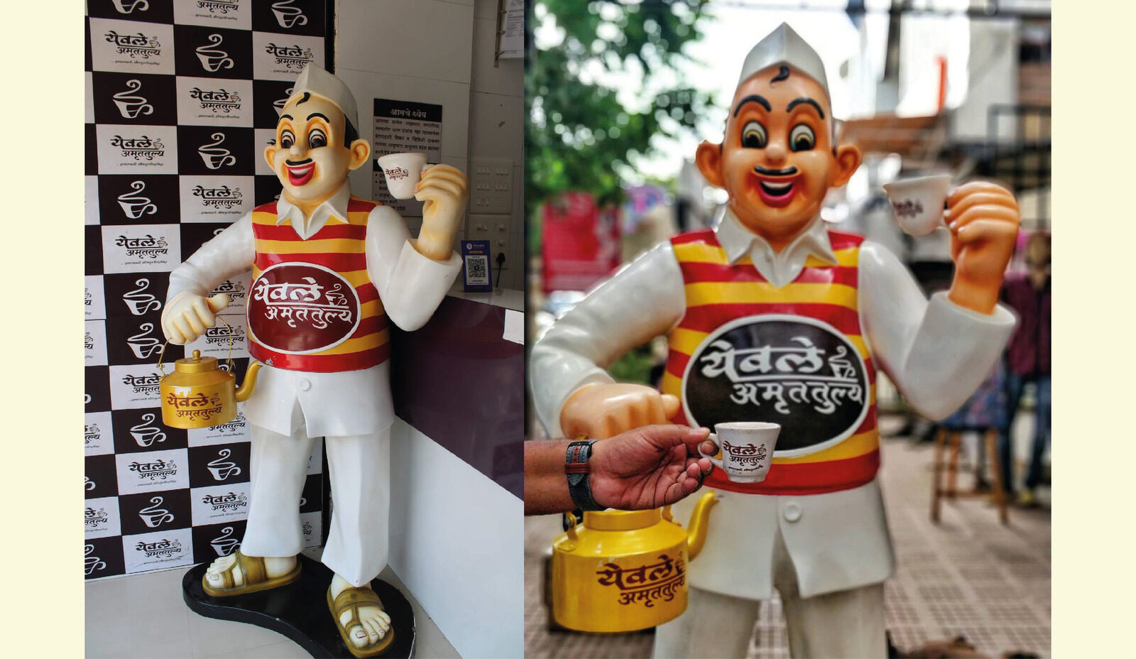 Yewale Chai mascot statues