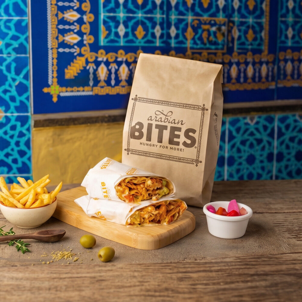 Arabian Bites takeaway packaging