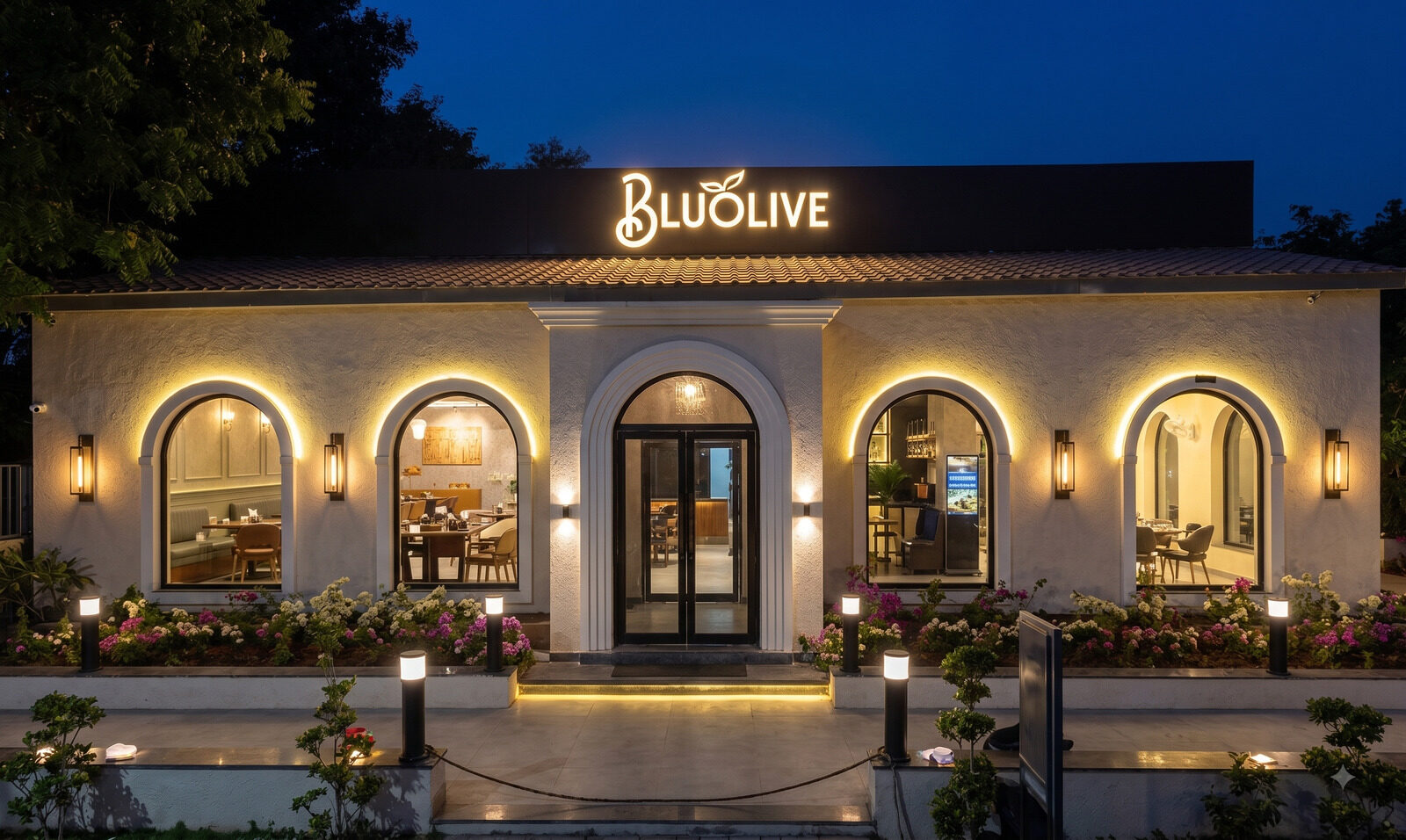 BluOlive Bar storefront entrance
